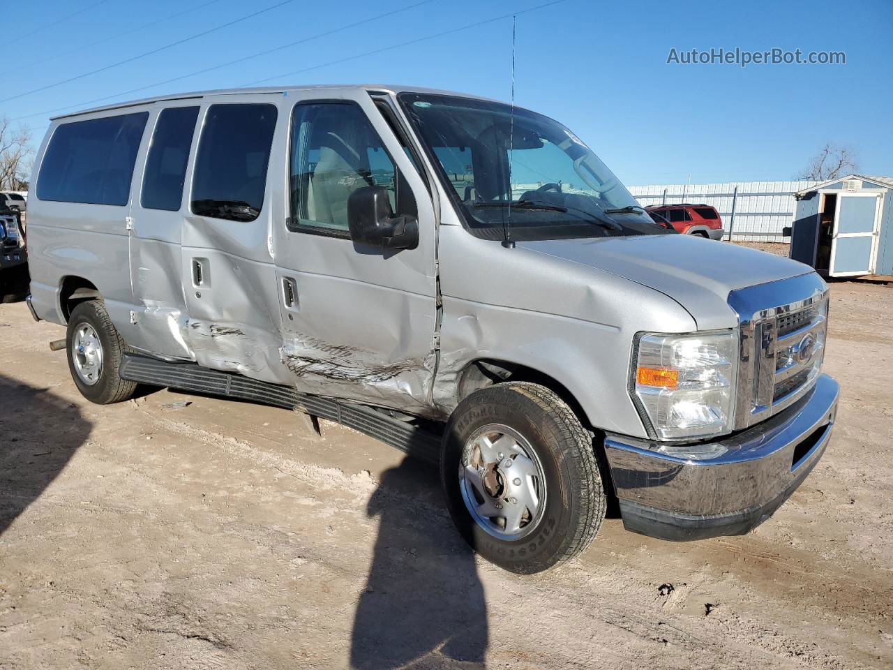 2010 Ford Econoline E350 Super Duty Wagon Silver vin: 1FBNE3BL8ADA88567