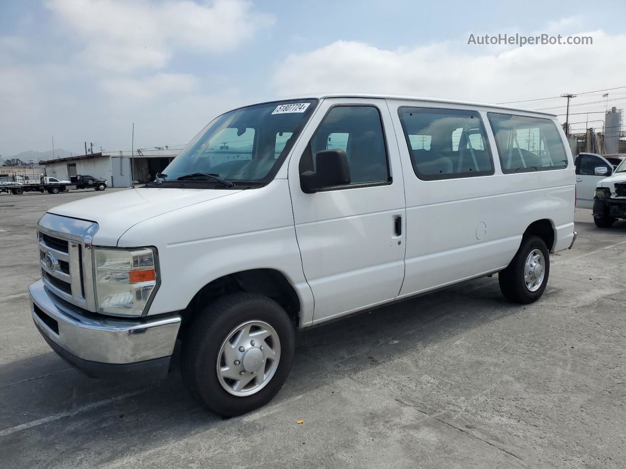 2010 Ford Econoline E350 Super Duty Wagon White vin: 1FBNE3BL9ADA72961