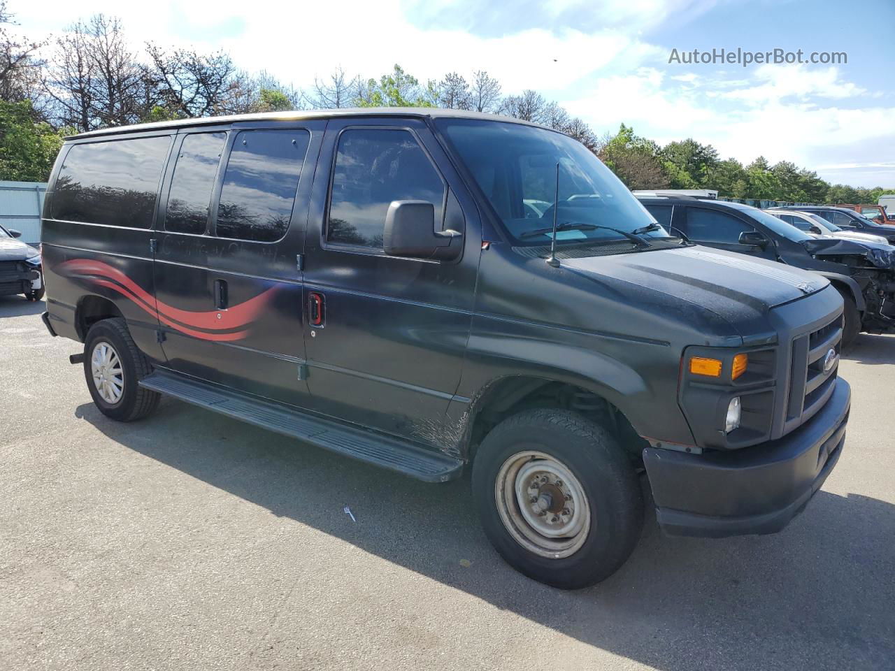 2012 Ford Econoline E350 Super Duty Wagon Black vin: 1FBNE3BLXCDA52821