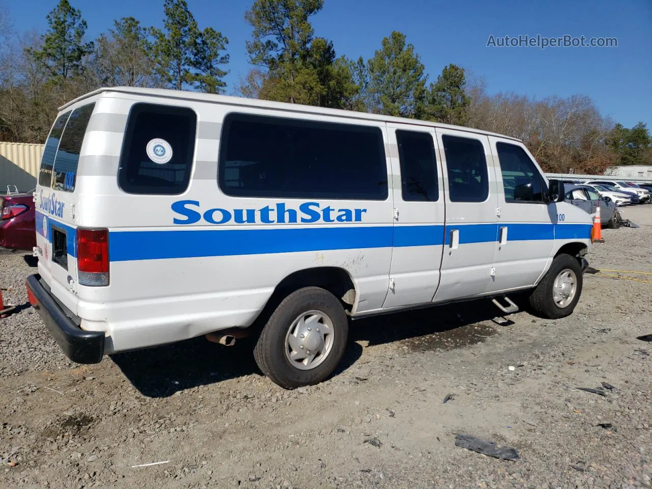 2007 Ford Econoline E350 Super Duty Wagon White vin: 1FBSS31L07DA97494