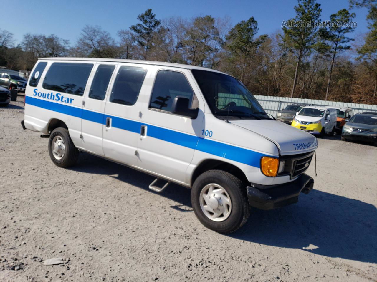 2007 Ford Econoline E350 Super Duty Wagon White vin: 1FBSS31L07DA97494