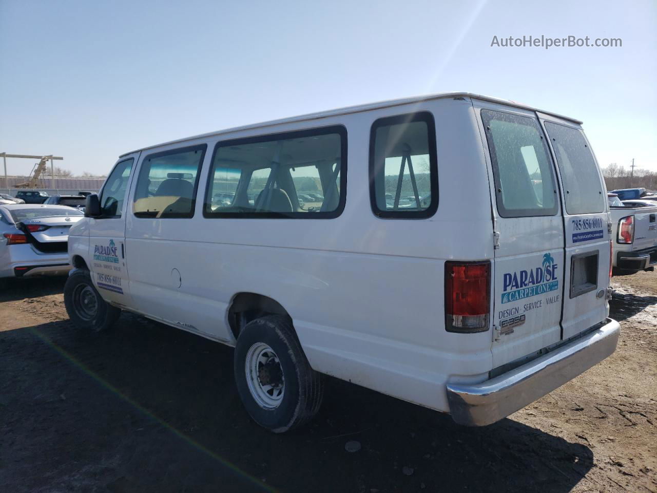 2008 Ford Econoline E350 Super Duty Wagon White vin: 1FBSS31L18DB44016