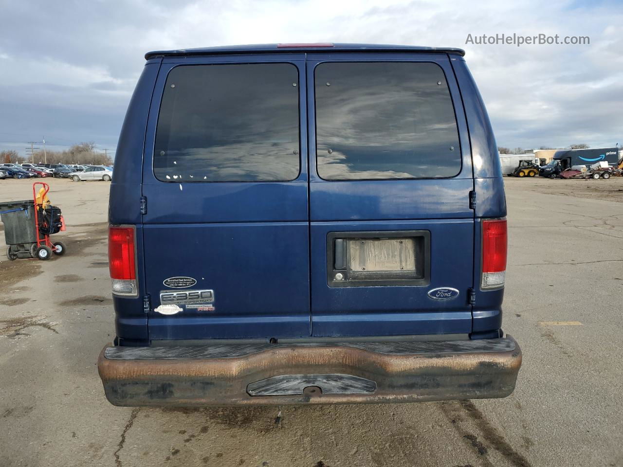 2007 Ford Econoline E350 Super Duty Wagon Blue vin: 1FBSS31L27DA83080