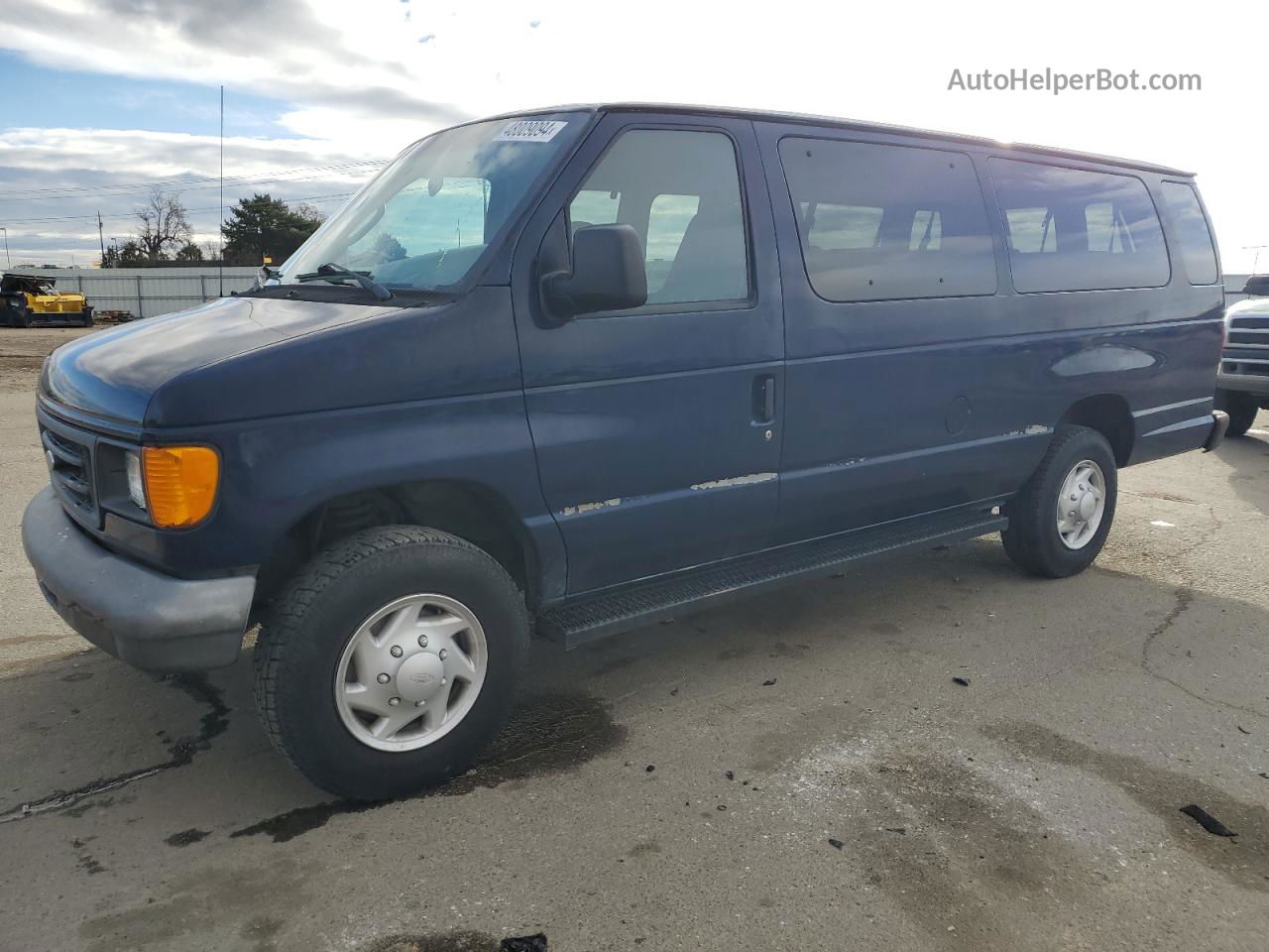 2007 Ford Econoline E350 Super Duty Wagon Blue vin: 1FBSS31L27DA83080