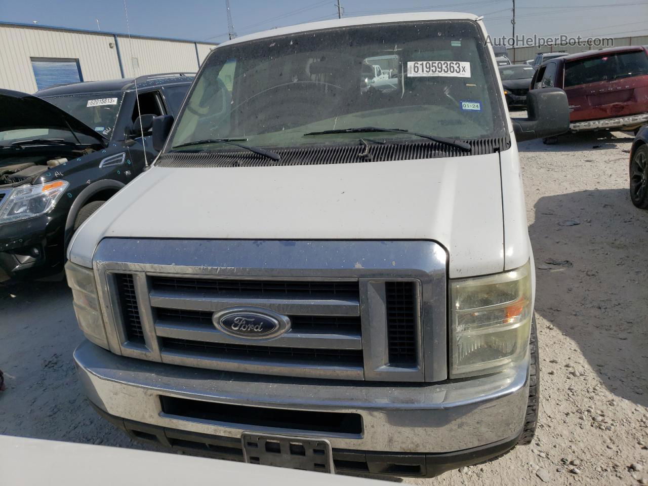 2008 Ford Econoline E350 Super Duty Wagon White vin: 1FBSS31L38DA64250