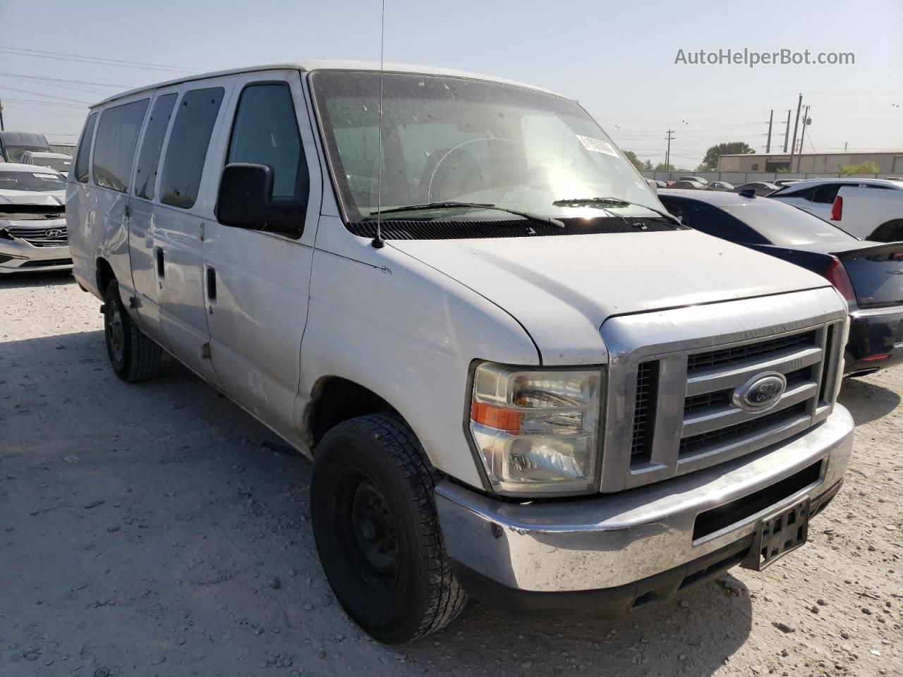 2008 Ford Econoline E350 Super Duty Wagon White vin: 1FBSS31L38DA64250