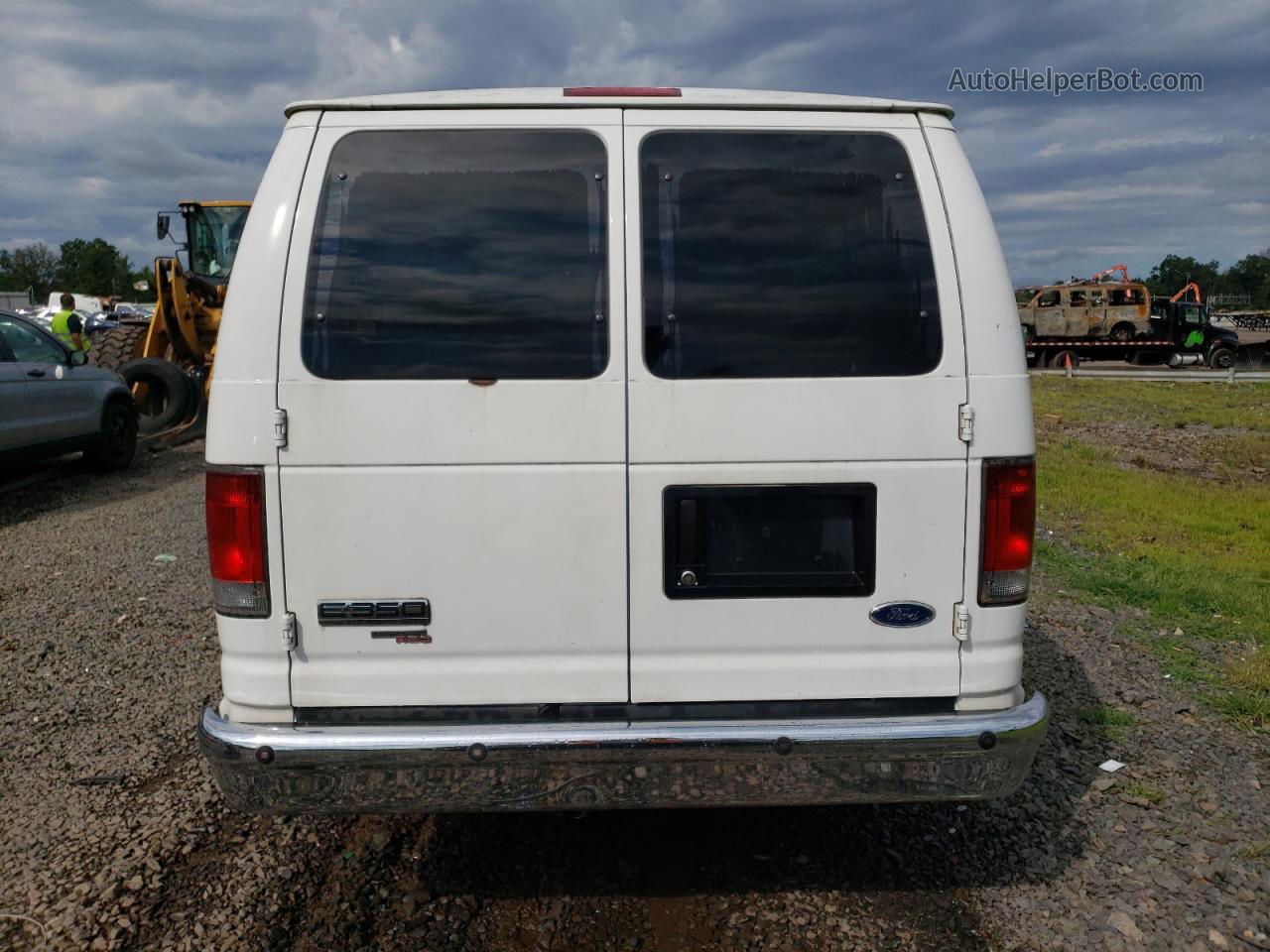 2008 Ford Econoline E350 Super Duty Wagon White vin: 1FBSS31L38DB08070