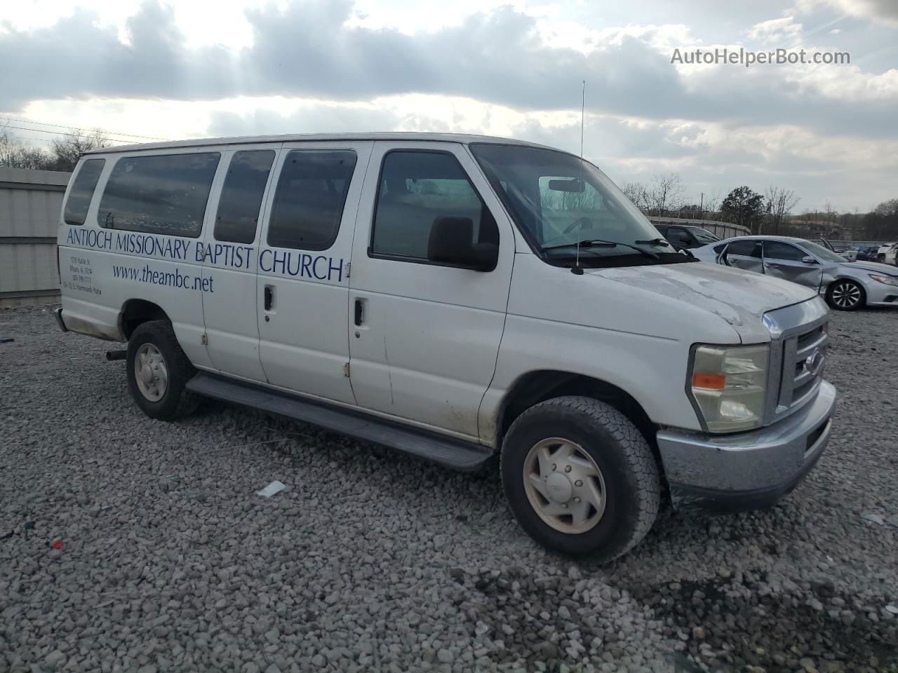 2008 Ford Econoline E350 Super Duty Wagon White vin: 1FBSS31L48DA21035