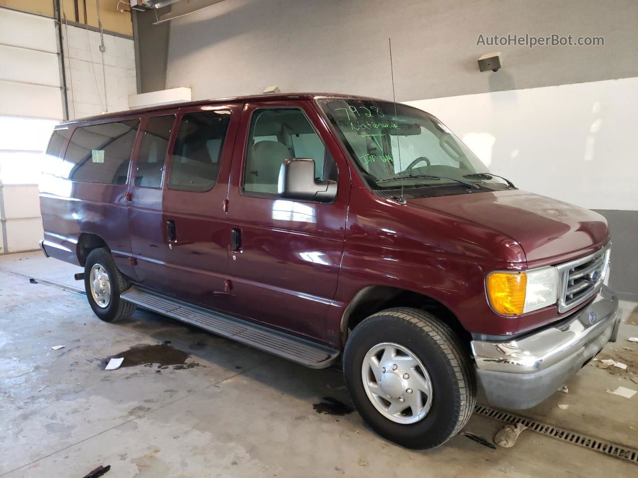 2007 Ford Econoline E350 Super Duty Wagon Burgundy vin: 1FBSS31L67DA48199