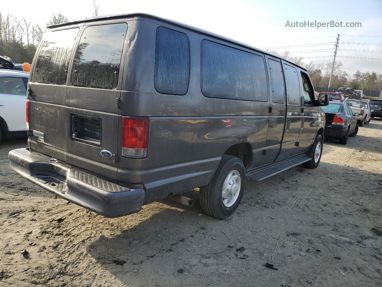 2007 Ford Econoline E350 Super Duty Wagon Серый vin: 1FBSS31L67DA83115