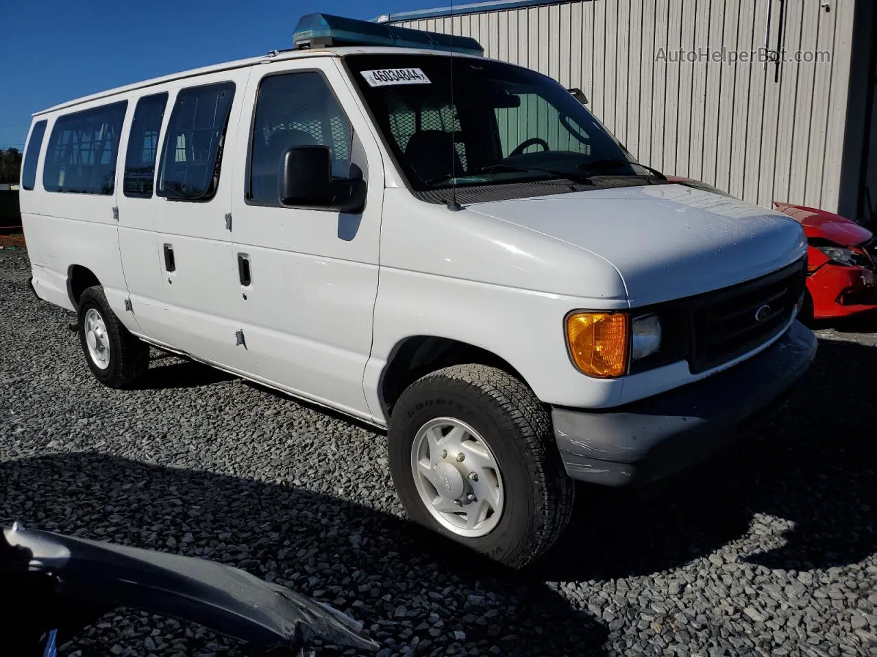 2007 Ford Econoline E350 Super Duty Wagon White vin: 1FBSS31L67DA97502