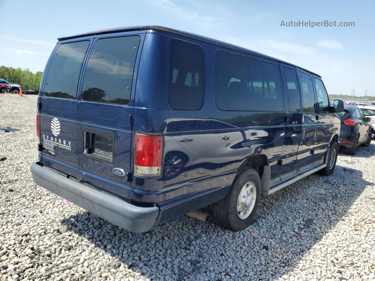 2008 Ford Econoline E350 Super Duty Wagon Blue vin: 1FBSS31L68DA86243