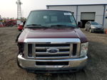 2008 Ford Econoline E350 Super Duty Wagon Burgundy vin: 1FBSS31L68DB36834