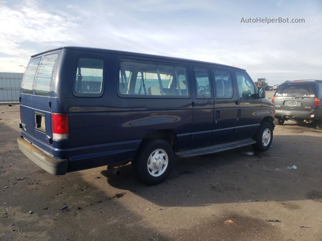 2007 Ford Econoline E350 Super Duty Wagon Blue vin: 1FBSS31L97DA97333