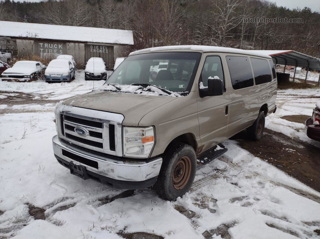 2008 Ford Econoline E350 Super Duty Wagon Tan vin: 1FBSS31L98DB31207