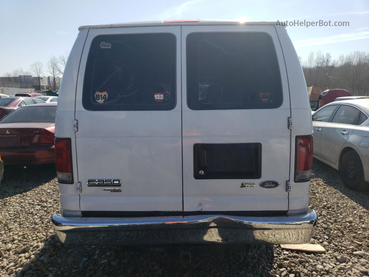 2010 Ford Econoline E350 Super Duty Wagon White vin: 1FBSS3BL2ADA01094