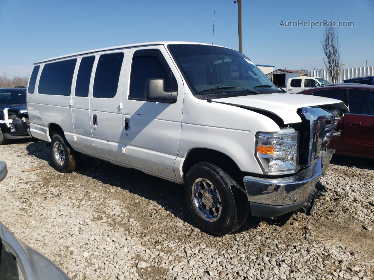 2010 Ford Econoline E350 Super Duty Wagon White vin: 1FBSS3BL2ADA01094