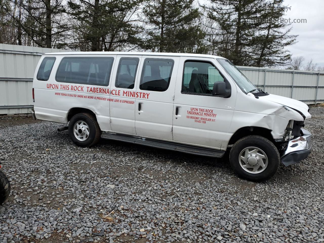 2010 Ford Econoline E350 Super Duty Wagon White vin: 1FBSS3BL2ADA52496