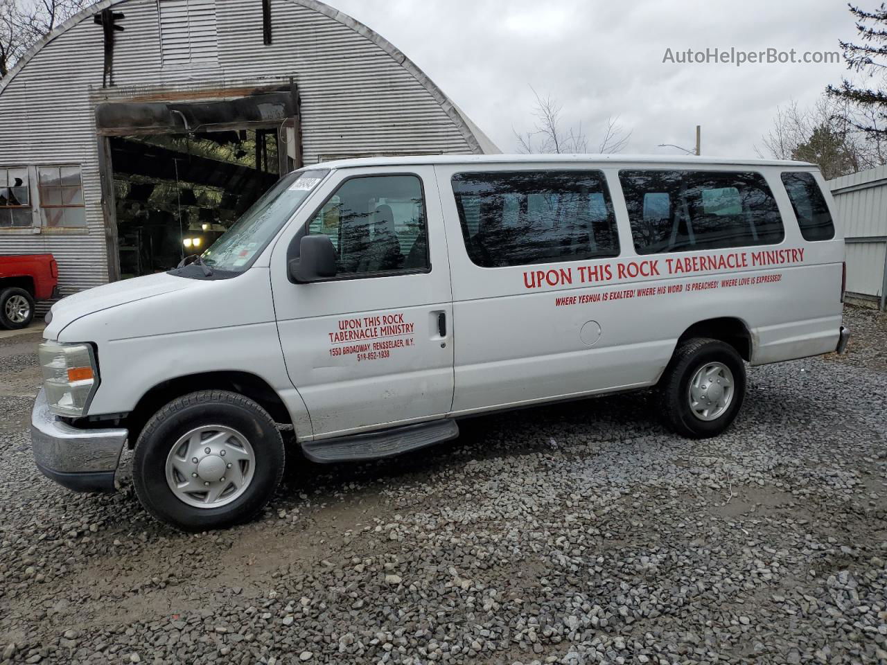 2010 Ford Econoline E350 Super Duty Wagon White vin: 1FBSS3BL2ADA52496