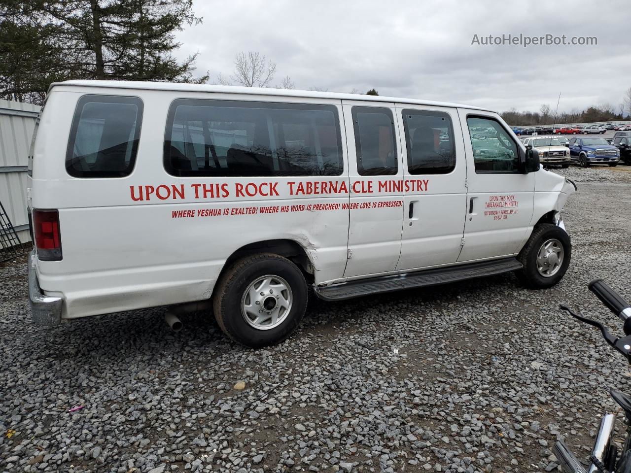 2010 Ford Econoline E350 Super Duty Wagon White vin: 1FBSS3BL2ADA52496