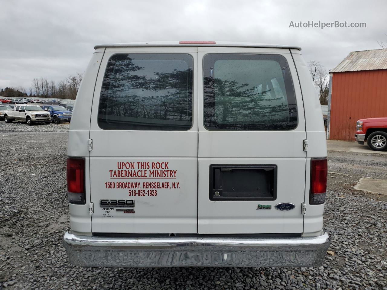 2010 Ford Econoline E350 Super Duty Wagon White vin: 1FBSS3BL2ADA52496