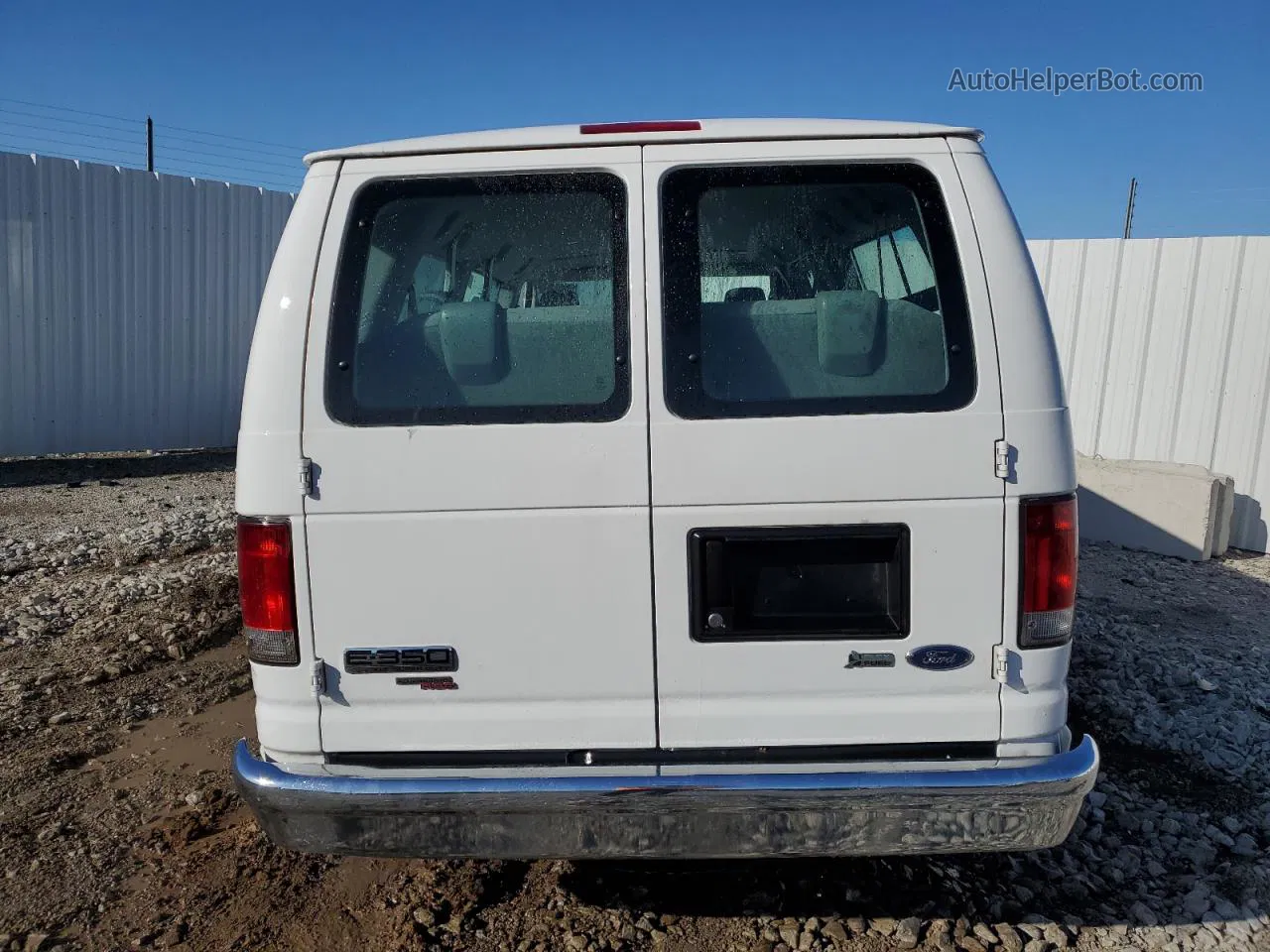 2013 Ford Econoline E350 Super Duty Wagon White vin: 1FBSS3BL4DDA18614