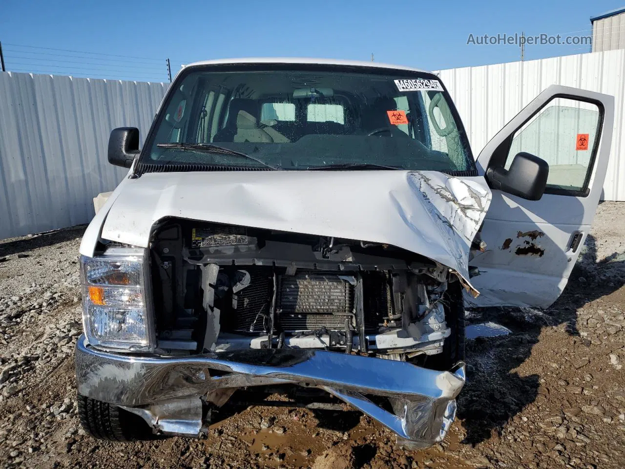 2013 Ford Econoline E350 Super Duty Wagon White vin: 1FBSS3BL4DDA18614