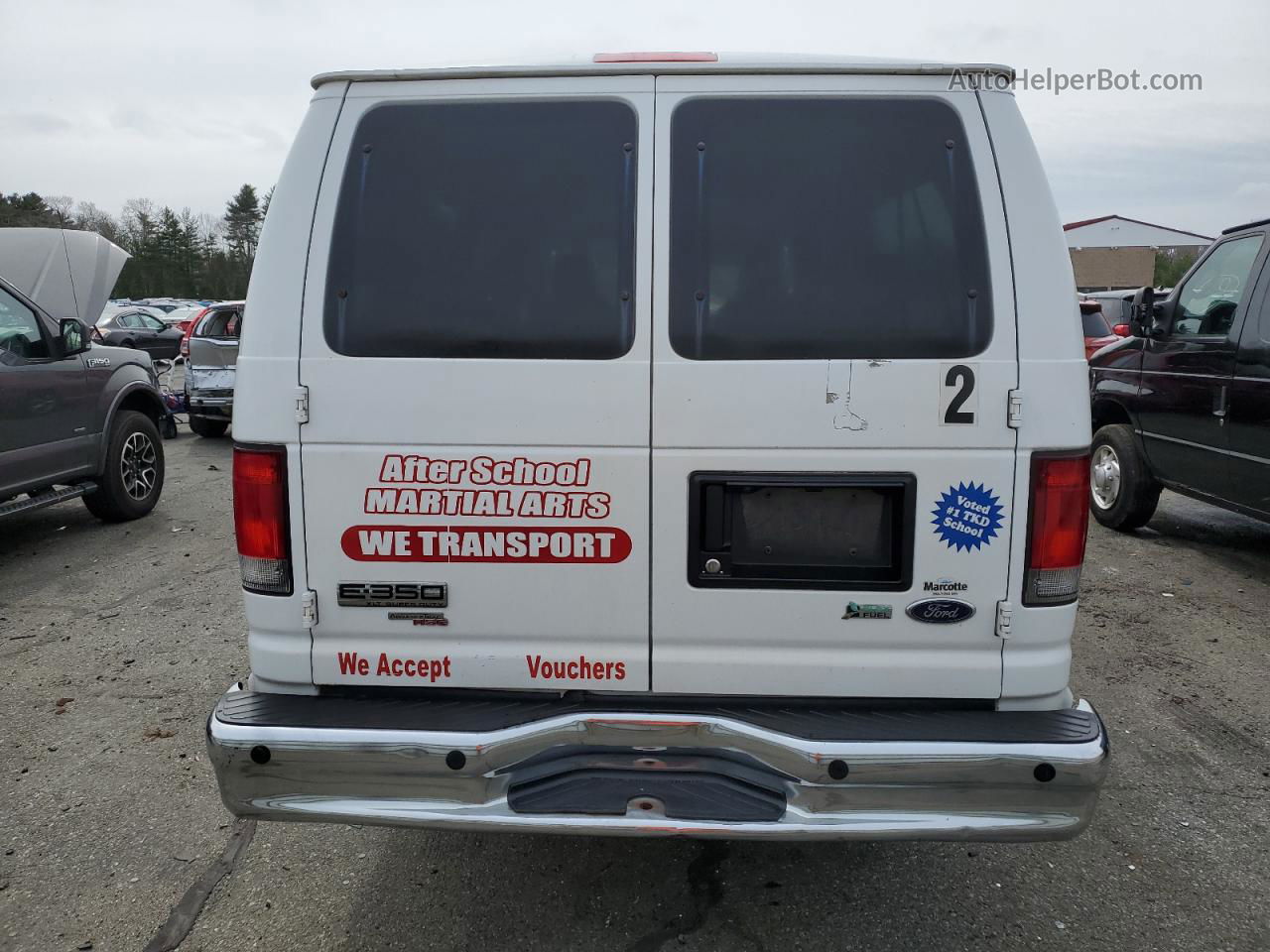 2012 Ford Econoline E350 Super Duty Wagon White vin: 1FBSS3BL5CDA85012