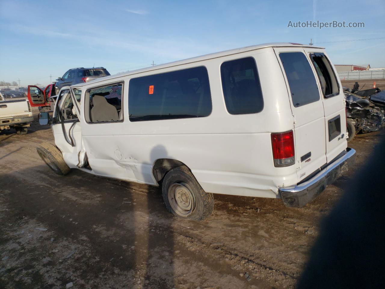 2012 Ford Econoline E350 Super Duty Wagon White vin: 1FBSS3BL6CDA11369