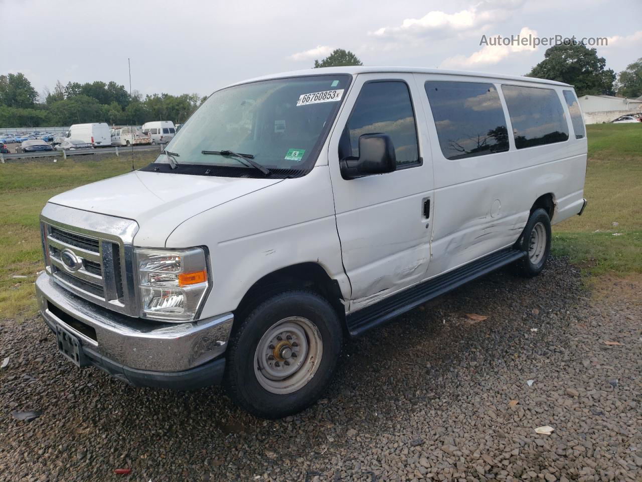 2012 Ford Econoline E350 Super Duty Wagon White vin: 1FBSS3BL6CDA88016