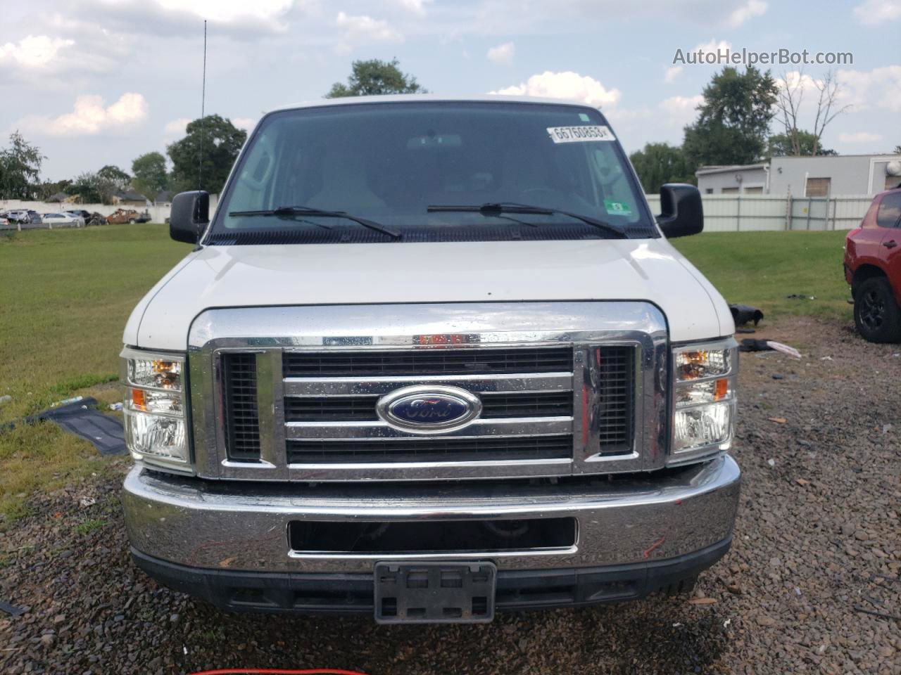 2012 Ford Econoline E350 Super Duty Wagon White vin: 1FBSS3BL6CDA88016