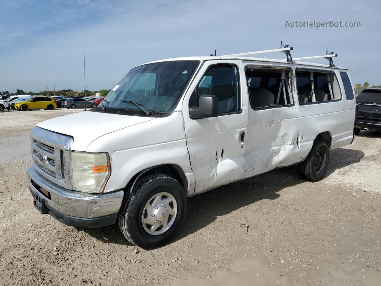 2012 Ford Econoline E350 Super Duty Wagon White vin: 1FBSS3BL7CDA04141