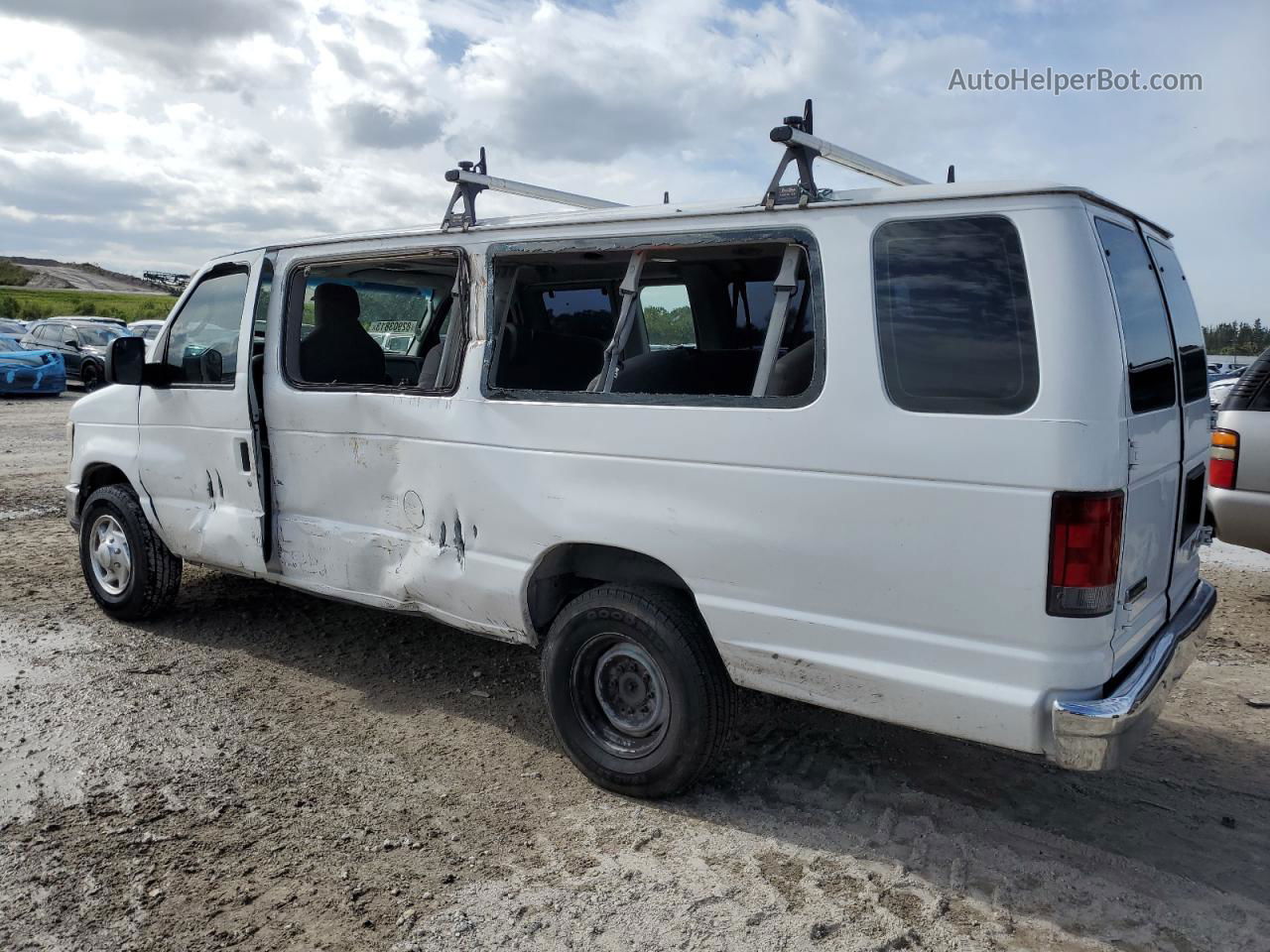 2012 Ford Econoline E350 Super Duty Wagon White vin: 1FBSS3BL7CDA04141