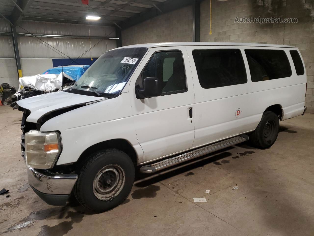 2010 Ford Econoline E350 Super Duty Wagon White vin: 1FBSS3BL8ADA03089