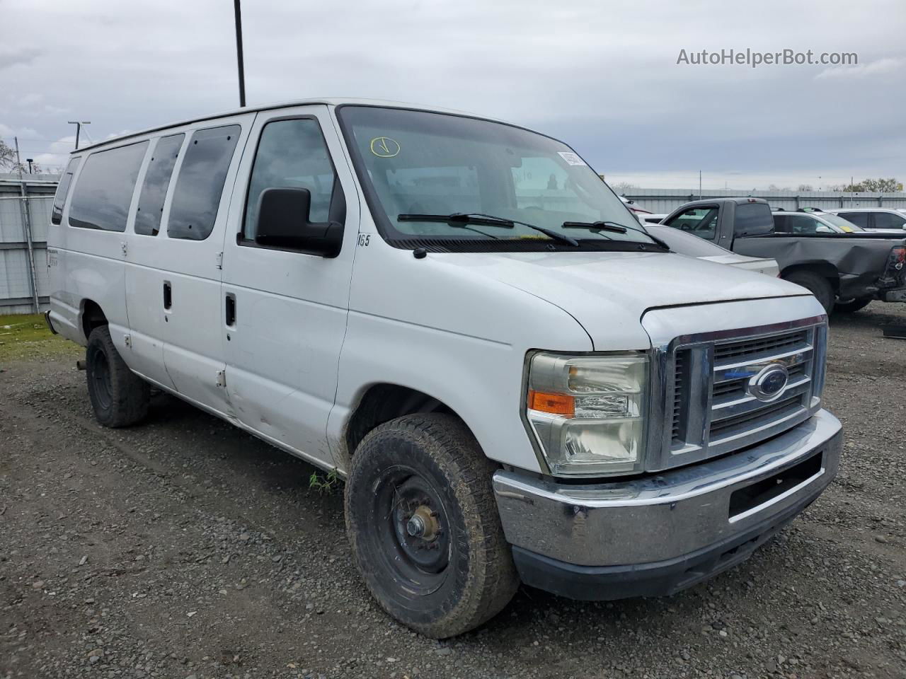 2010 Ford Econoline E350 Super Duty Wagon White vin: 1FBSS3BL9ADA31807