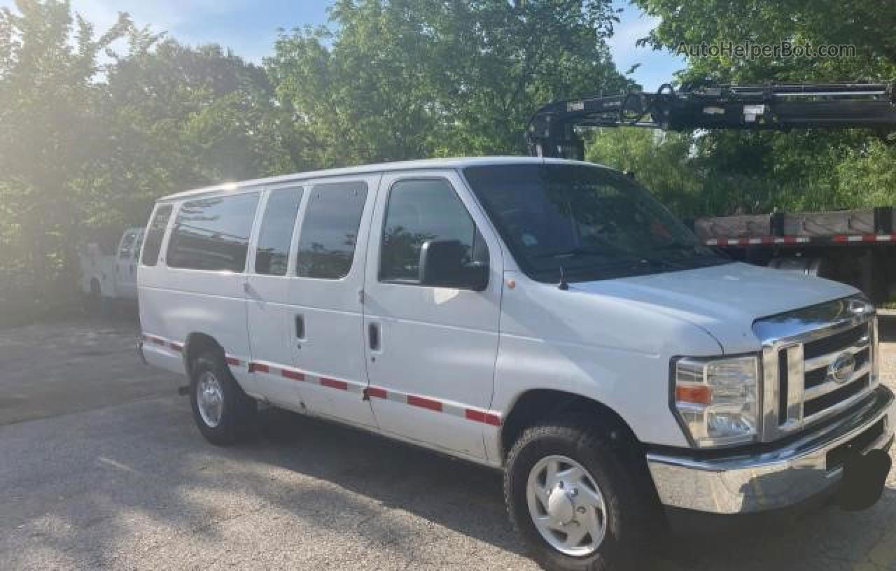 2013 Ford Econoline E350 Super Duty Wagon White vin: 1FBSS3BL9DDA71325