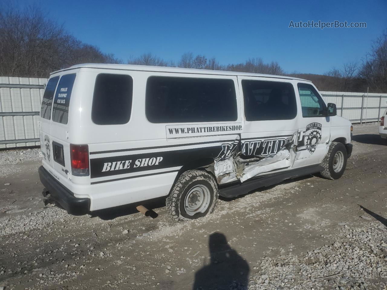 2013 Ford Econoline E350 Super Duty Wagon White vin: 1FBSS3BLXDDA48880