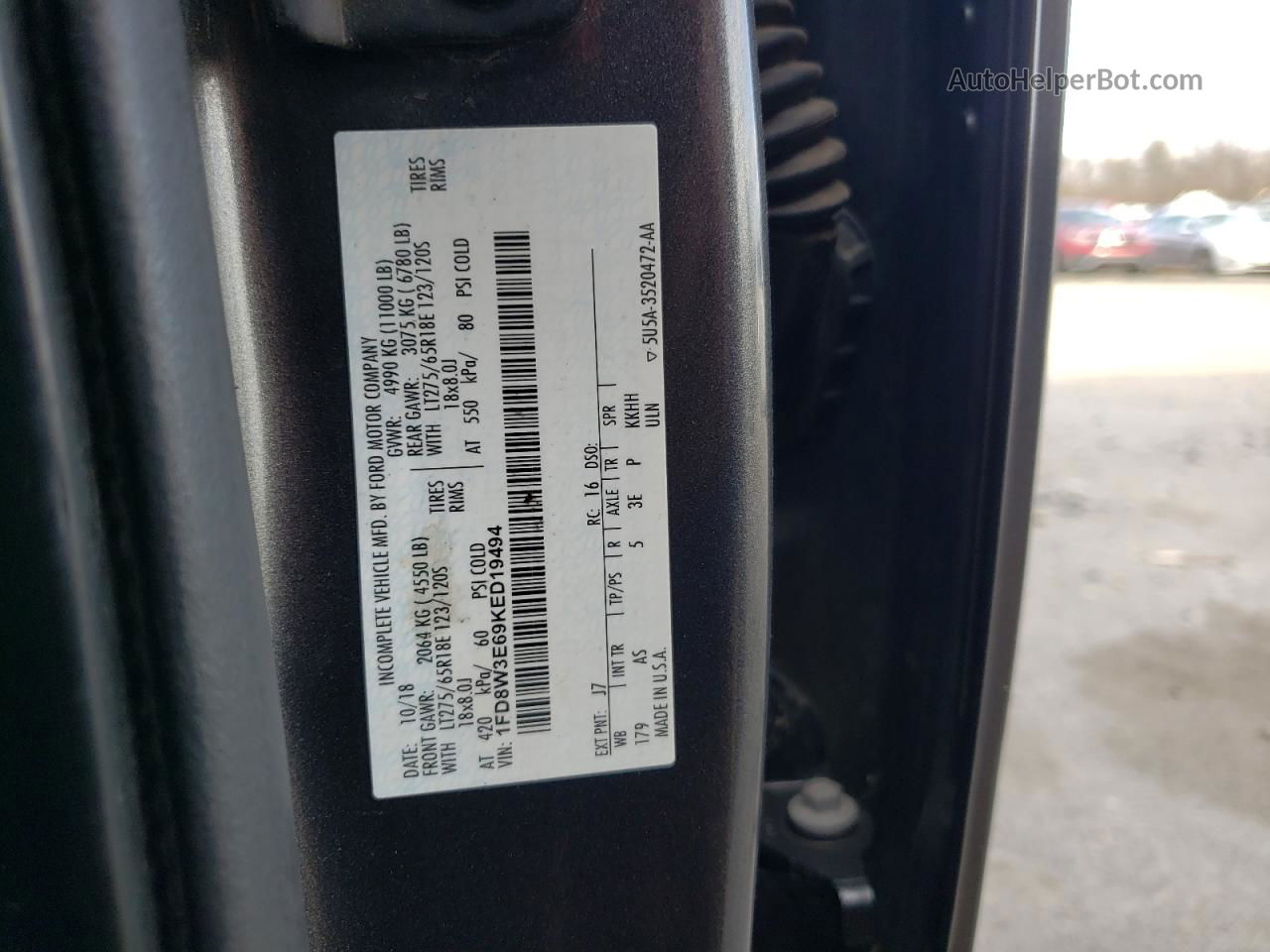 2019 Ford F350 Super Duty Charcoal vin: 1FD8W3E69KED19494