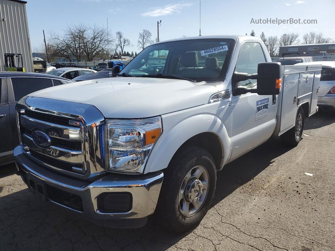 2014 Ford F350 Super Duty White vin: 1FDBF3A69EEB42686