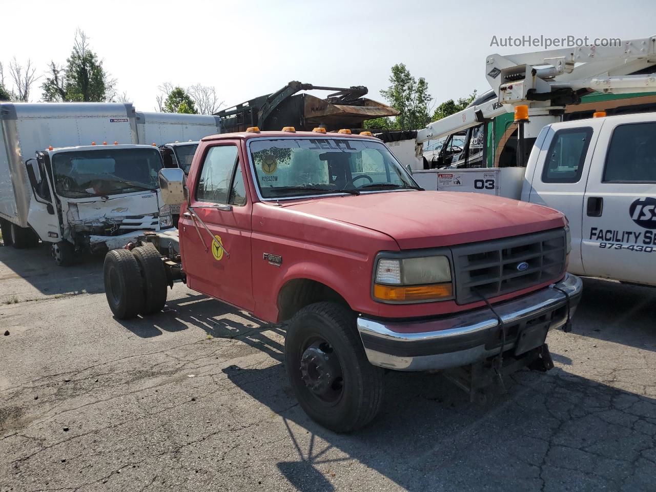 1995 Ford F Super Duty Red vin: 1FDLF47F6SEA38508