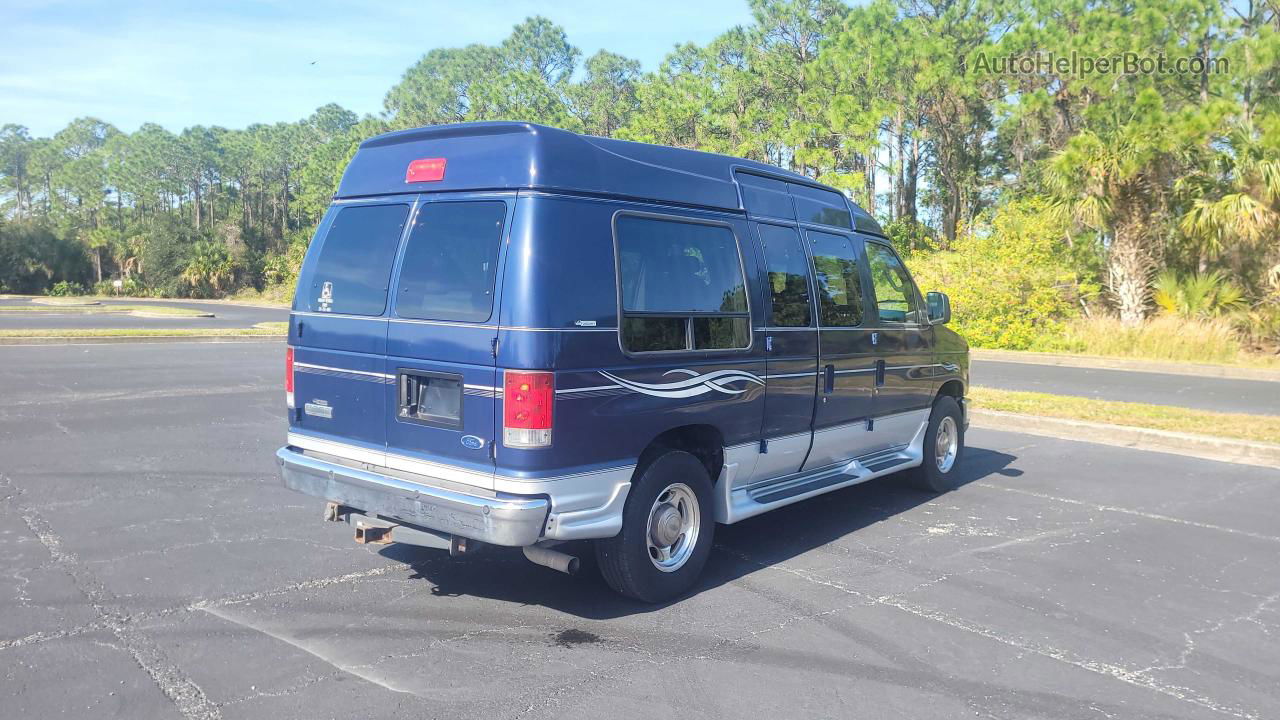 2008 Ford Econoline E250 Van Blue vin: 1FDNE24L48DB34985