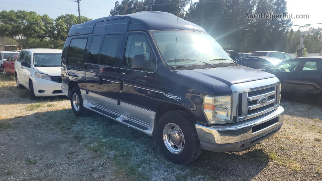 2008 Ford Econoline E250 Van Blue vin: 1FDNE24L48DB34985