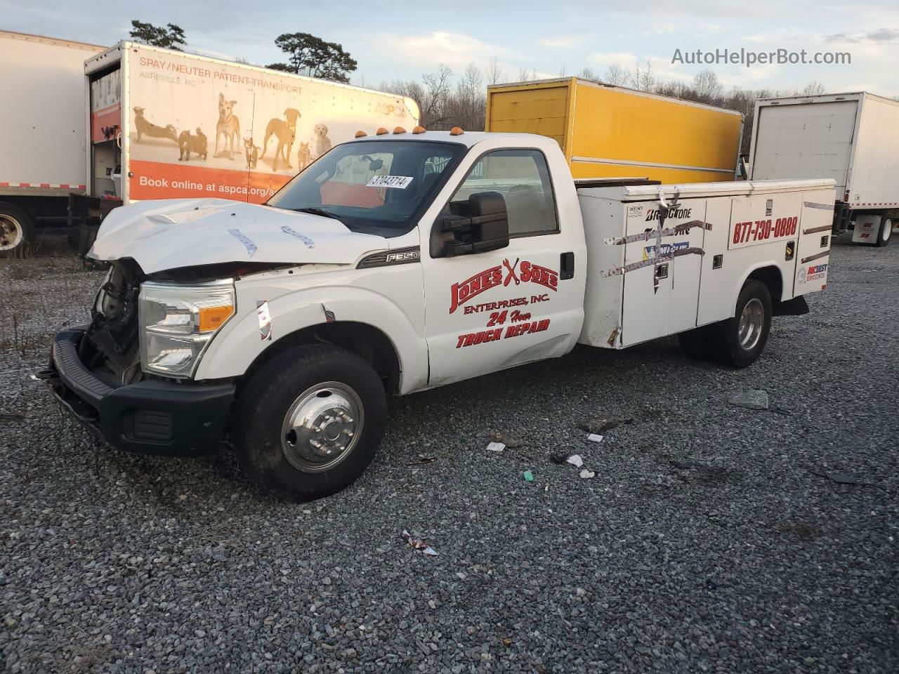 2014 Ford F350 Super Duty White vin: 1FDRF3G66EEB53926