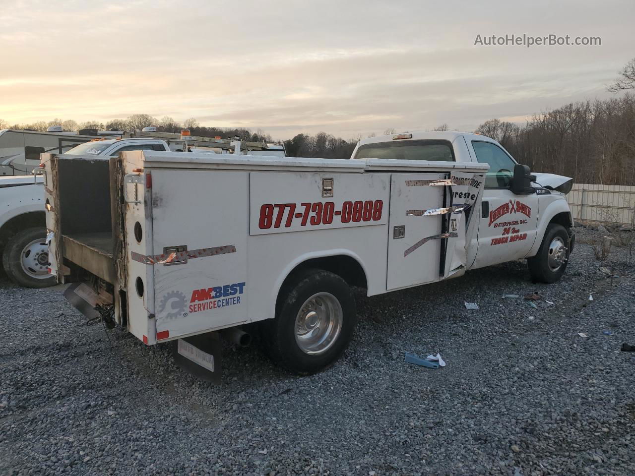 2014 Ford F350 Super Duty White vin: 1FDRF3G66EEB53926