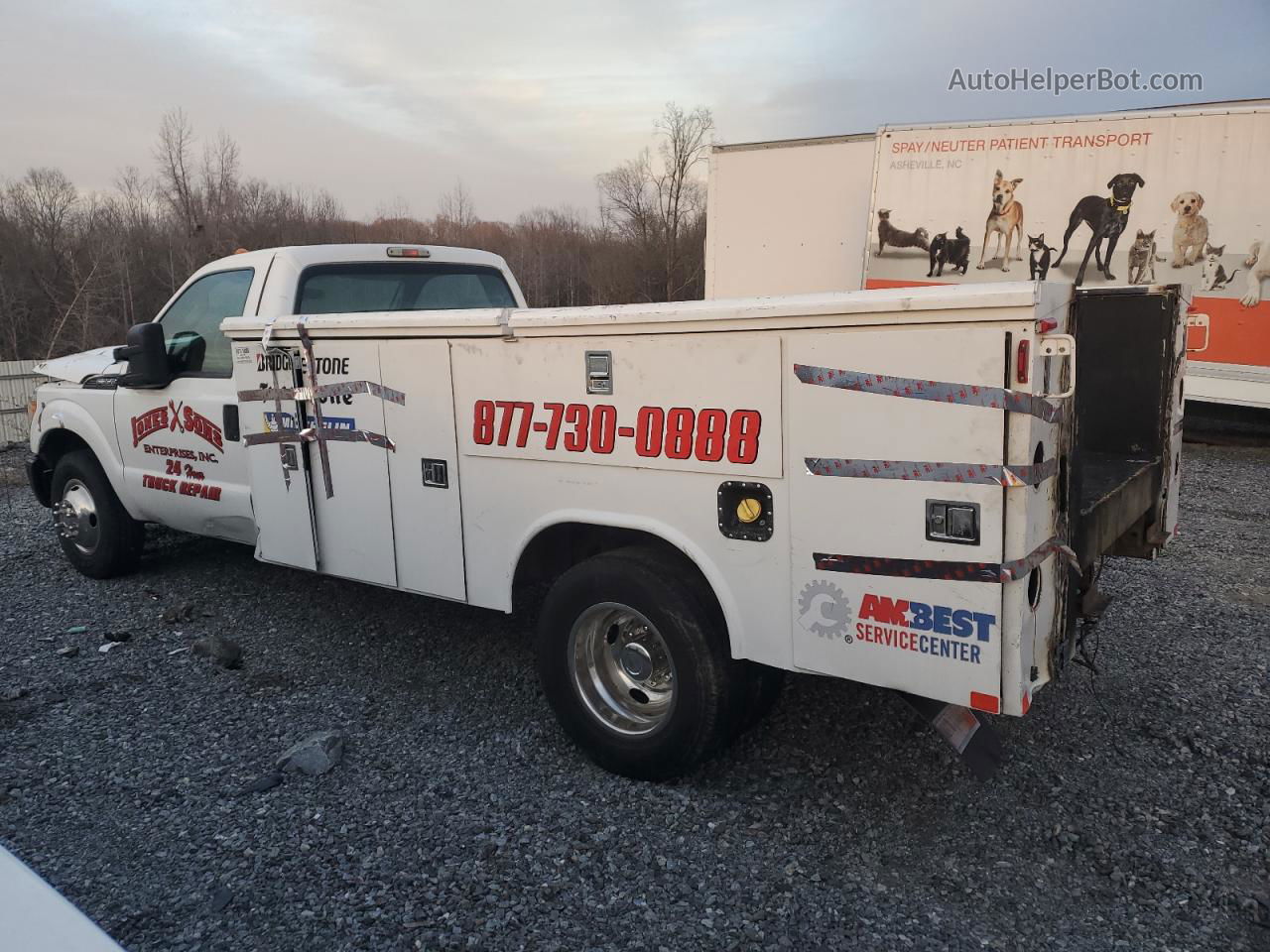 2014 Ford F350 Super Duty White vin: 1FDRF3G66EEB53926