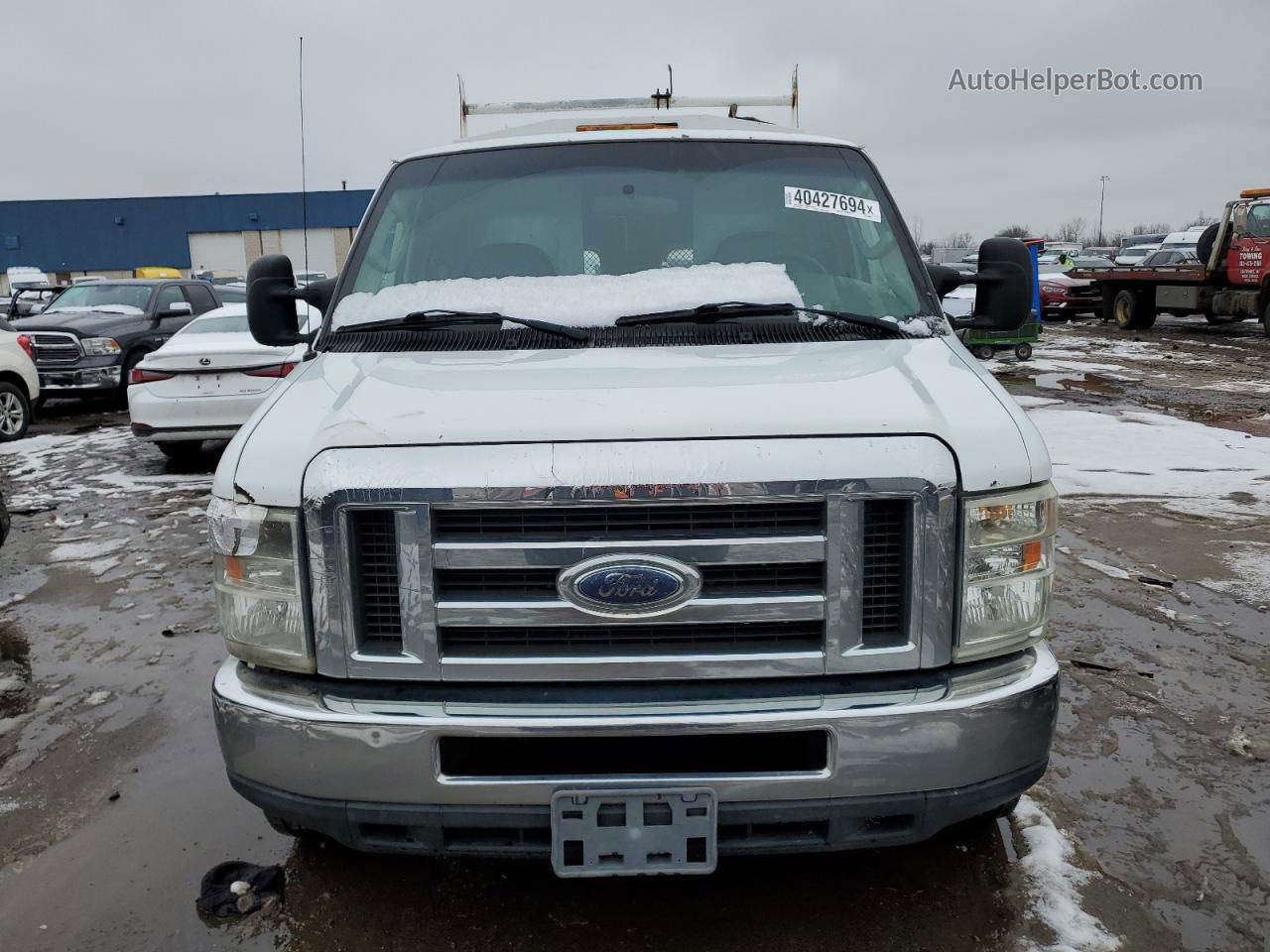 2008 Ford Econoline E350 Super Duty Cutaway Van White vin: 1FDSE35L98DA09021