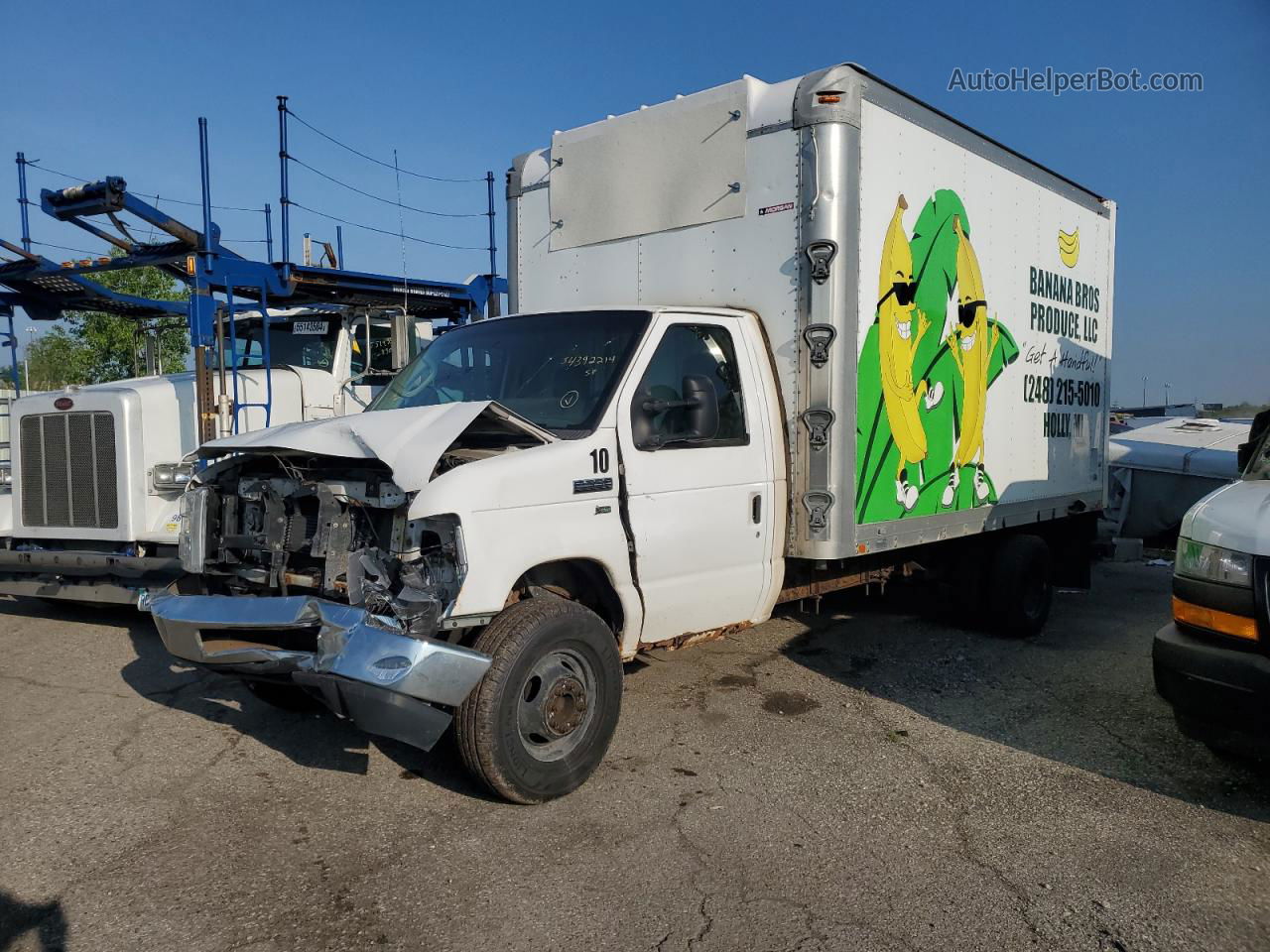 2010 Ford Econoline E350 Super Duty Cutaway Van White vin: 1FDSE3FL6ADA11975