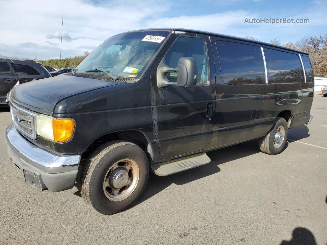 2007 Ford Econoline E350 Super Duty Wagon Black vin: 1FDSS31L77DA03621