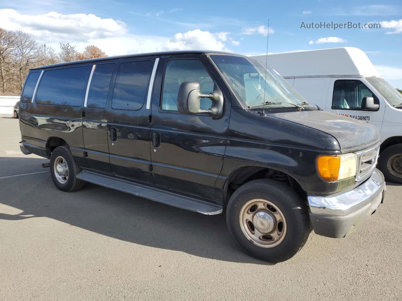 2007 Ford Econoline E350 Super Duty Wagon Black vin: 1FDSS31L77DA03621