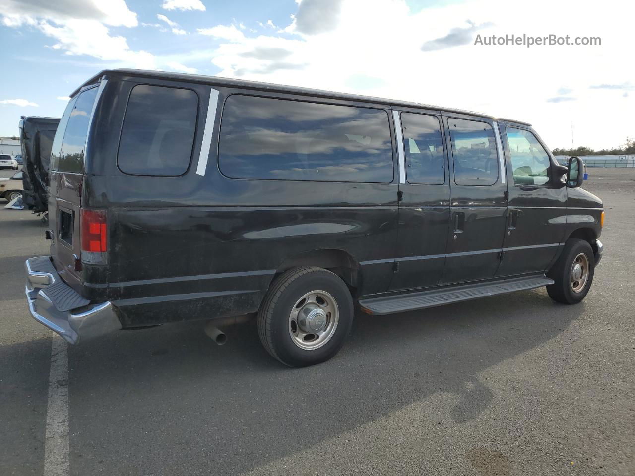 2007 Ford Econoline E350 Super Duty Wagon Black vin: 1FDSS31L77DA03621